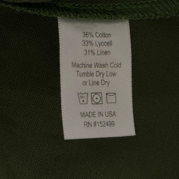 Amour Vert Hathaway Utility Jacket Military Army Green Size Large Linen Blend - Picture 9 of 9